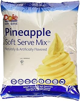 Dole Soft Serve Mix, Pineapple, 4.4lb (Pack of 4)