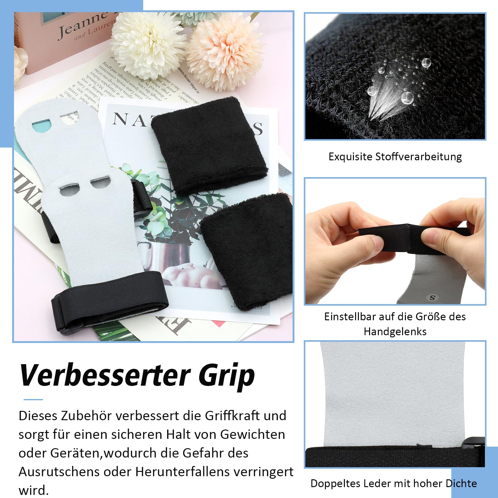 2 Paar Gymnastikgriffe Für Kinder - Handgelenkschutz Für Turnen & Training