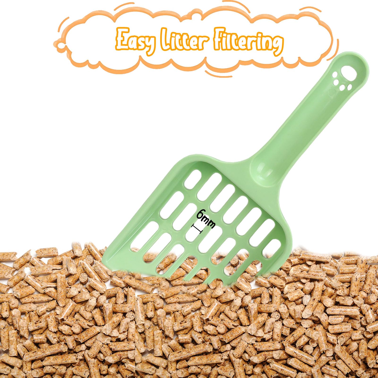 Katzentoiletten-Set, 7-teilig, Katzentoilette mit Katzentoilette, niedriger Einstieg für Kätzchen, tragbare flache Katzentoilette für Kaninchen, Meerschweinchen, Hamster
