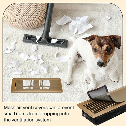 Miniatura 7 de Zonon Juego de 40 cubiertas de ventilación de piso resistentes, incluye registro de piso de metal, cubiertas magnéticas de ventilación de aire,