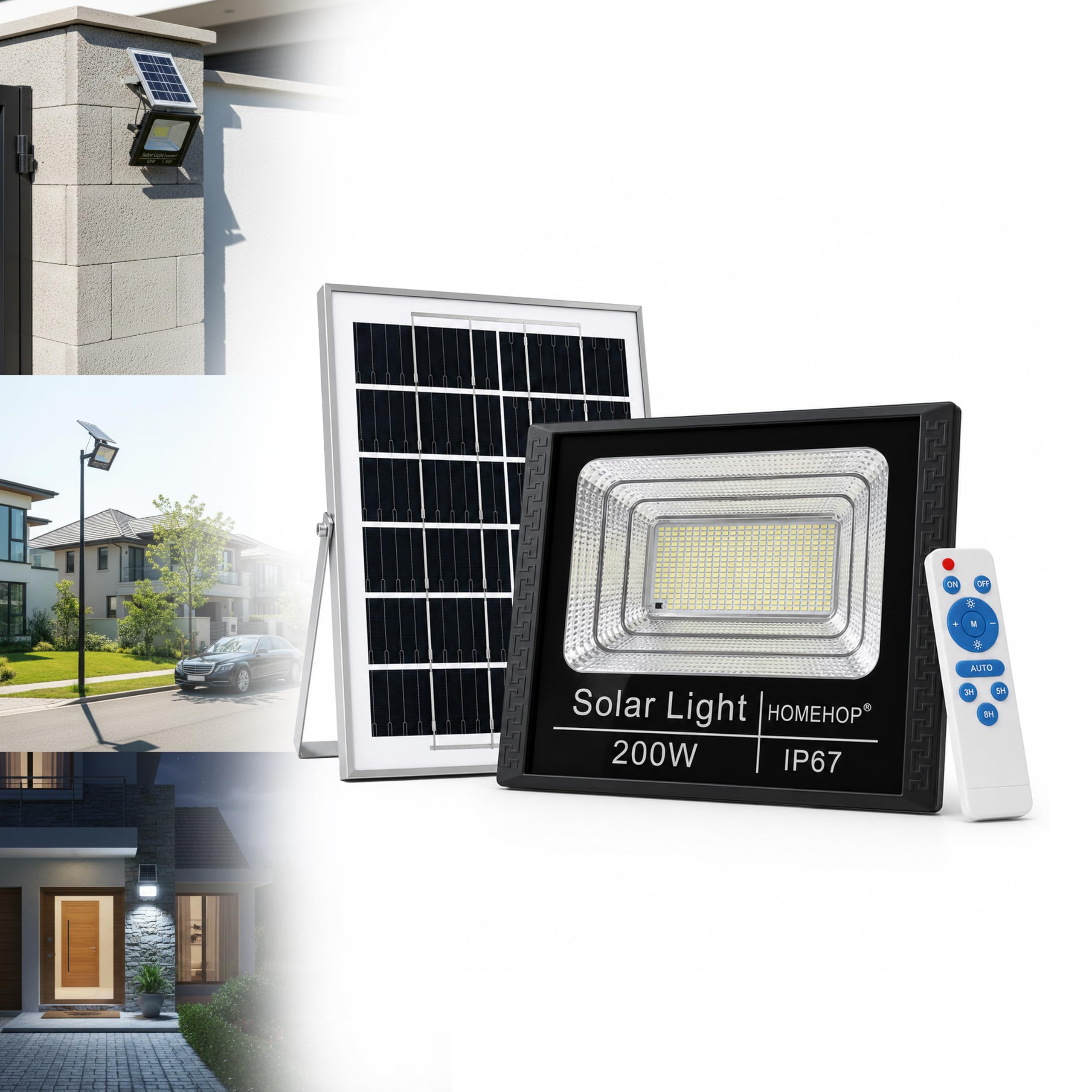 Homehop Solar Flood Light - 100W Outdoor Garden Light -13 Homehop Solar Flood Light - 100W Outdoor Garden Light -13