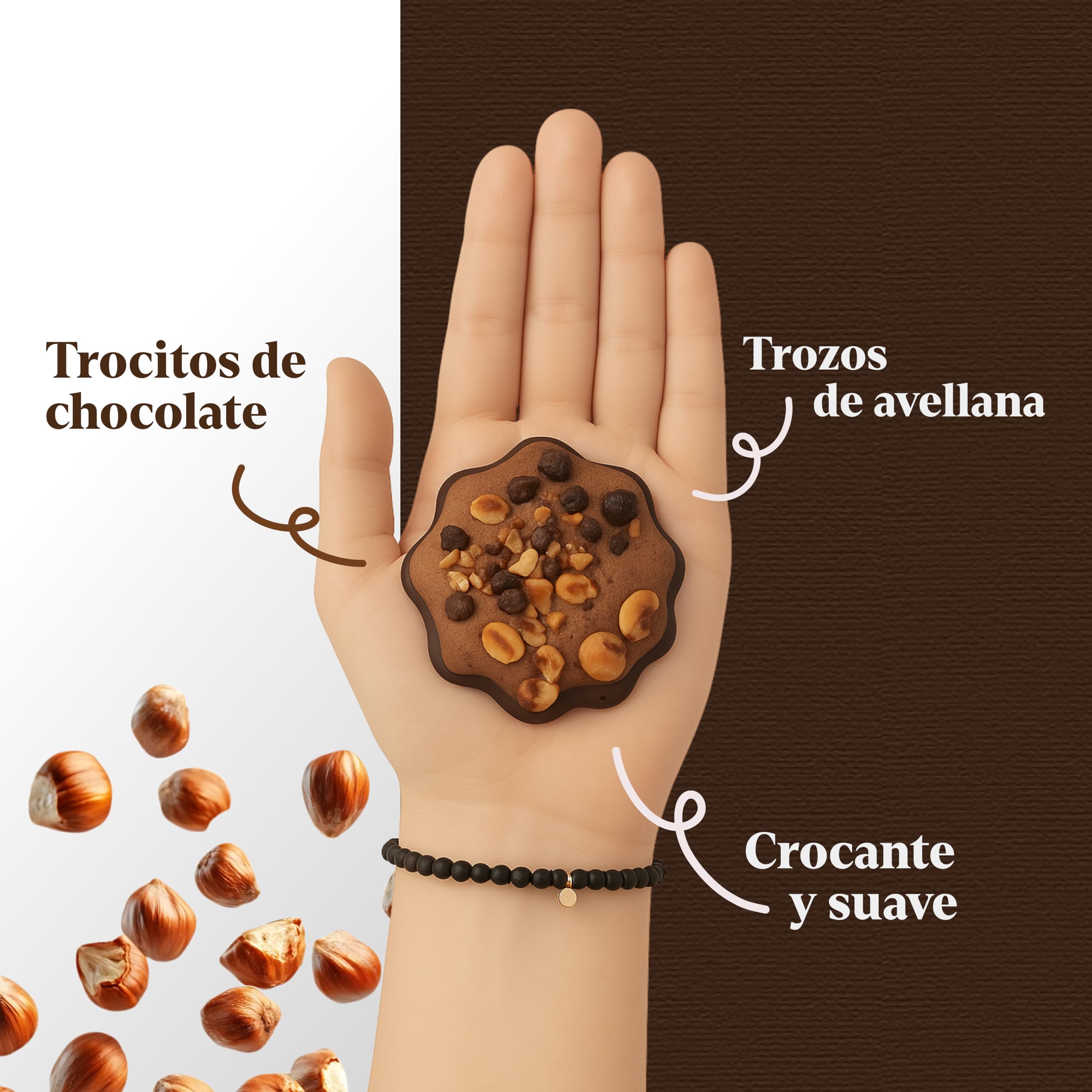 LAPASION - Biscotti di cacao con nocciole, riempiti e bagnati, 2,5 kg