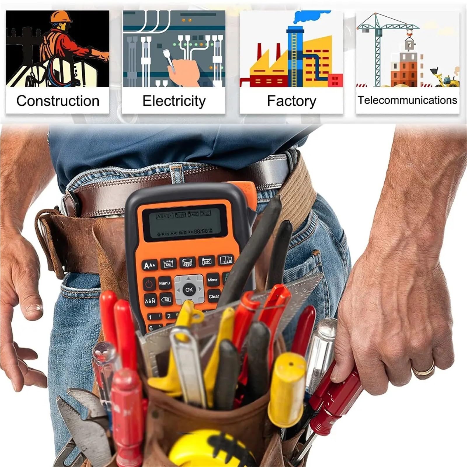 Stampante portatile per etichettatrice per uso industriale e domestico