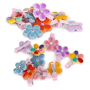 Pet Hair Clip, Fashion Petal Style Cat Hairpin, Beautiful 20Pcs for Dog Car