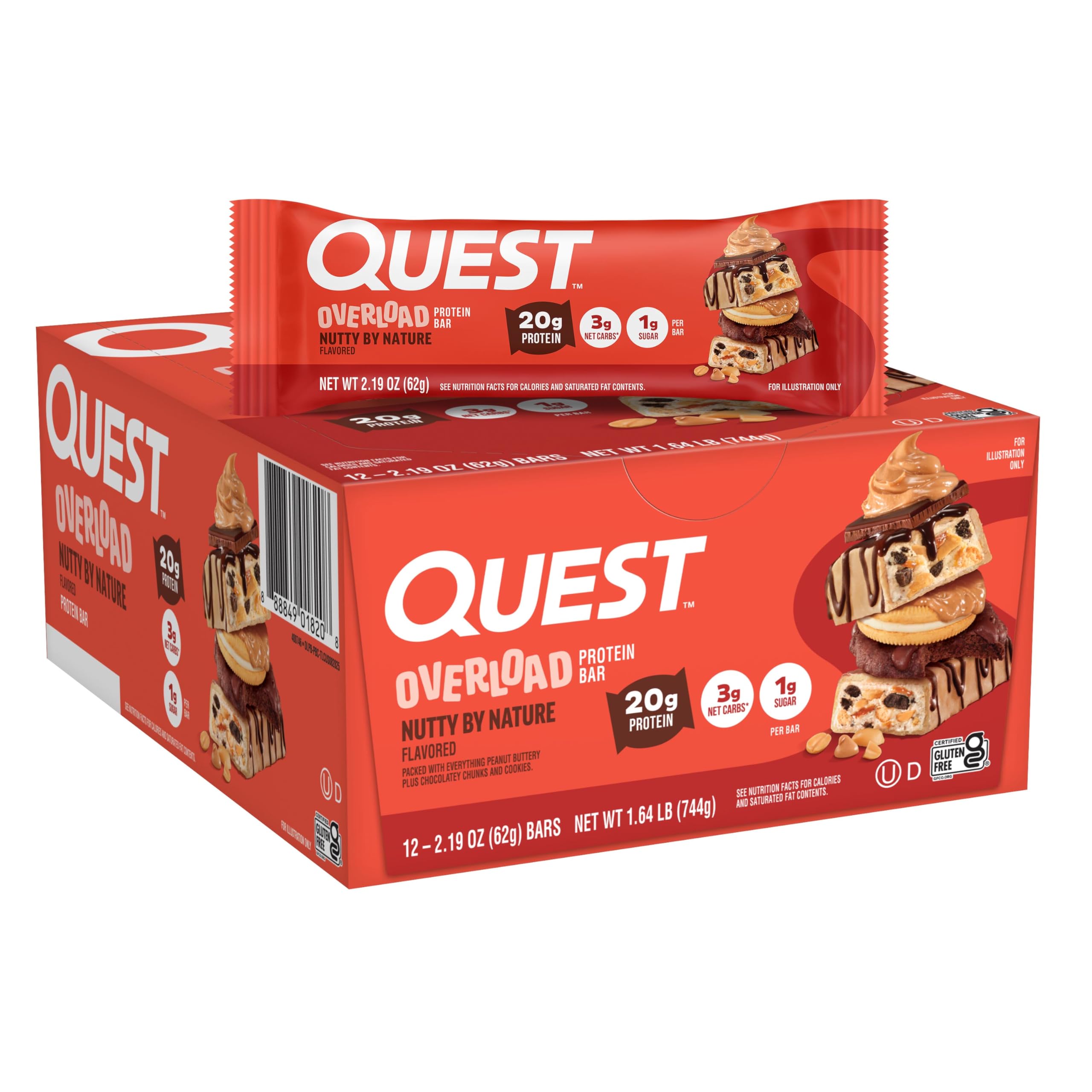 Quest Overload Nutty by Nature Bar