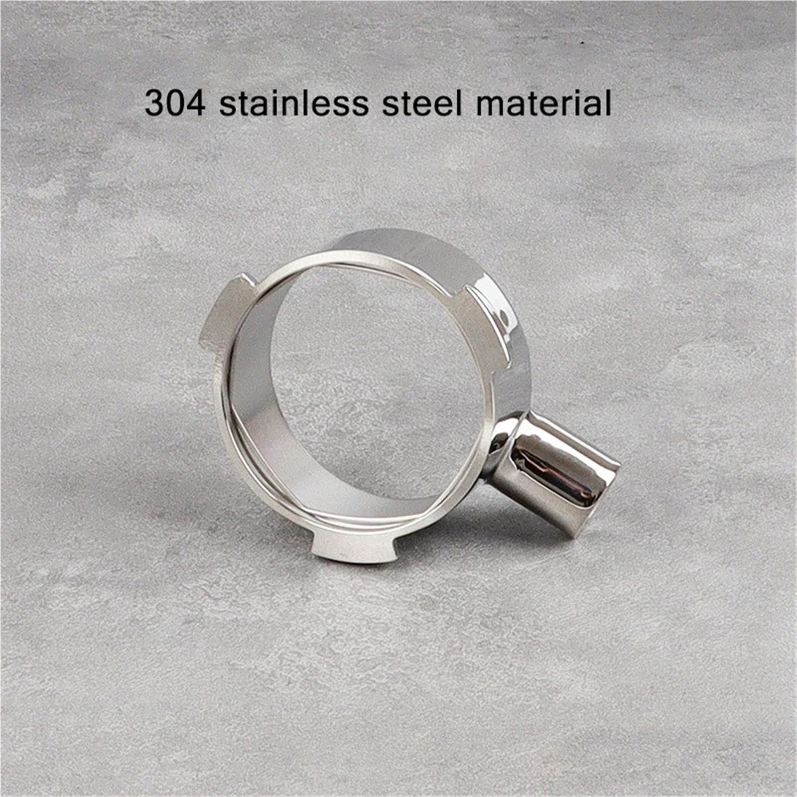 Portafiltro Sin Fondo De 51mm Y 3 Orejas, Compatible Con Delonghi,EC680/685,Compatible Con SMEG, Herramienta De Filtro De Mango De Café De Acero Inoxidable Espresso(51mm-3ear-A2)