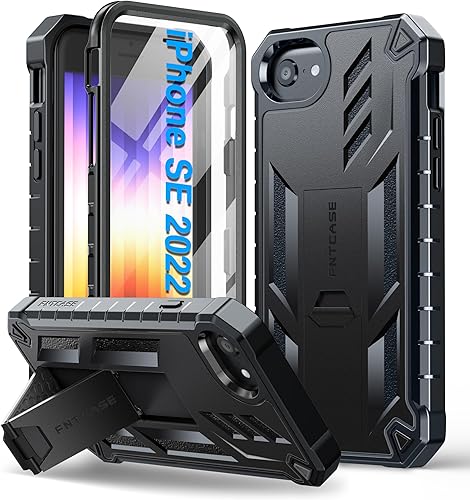 FNTCASE Funda de teléfono para iPhone 11 con funda de clip para cinturón y soporte, cubierta de protección de grado militar resistente a prueba de