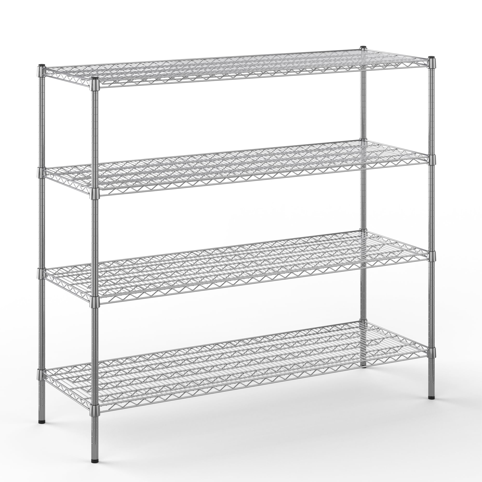 21" Deep x 60" Wide x 54" Height Wire Shelving Kit | 4-Tier | NSF Commercial Storage Rack Unit