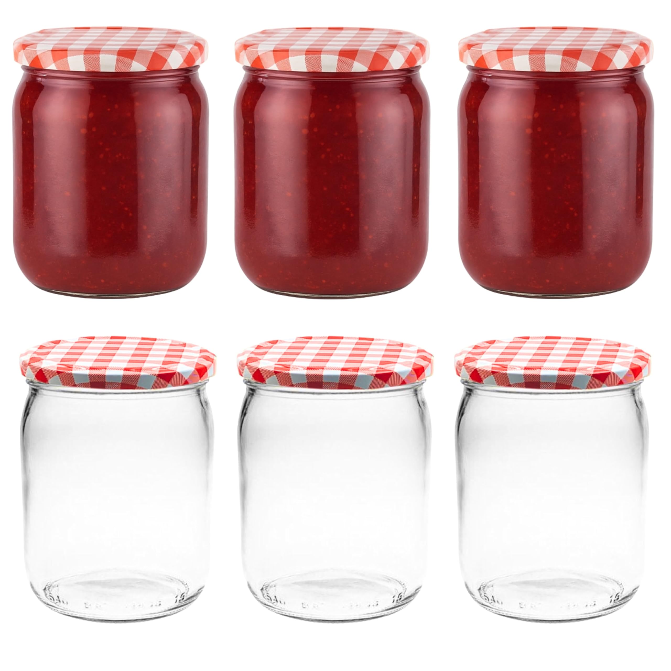 Bocaux à confiture anti-gaspillage 540 ml pour stopper les moisissures avec couvercles