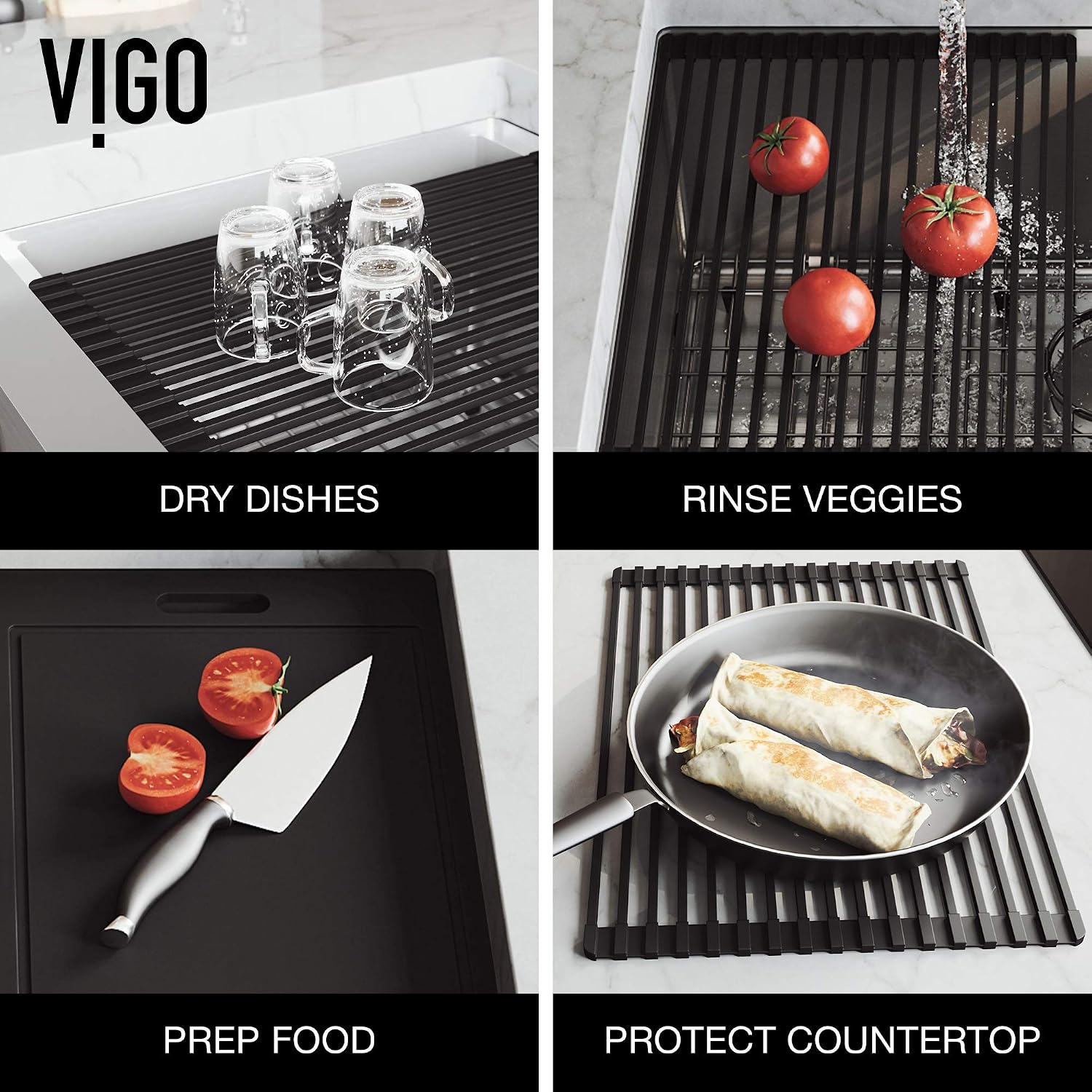 VIGO Handmade 36 in. 16-Gauge Stainless Steel Single-Bowl Farmhouse Apron Front Kitchen Sink Workstation with Accessories VGS3620SA
