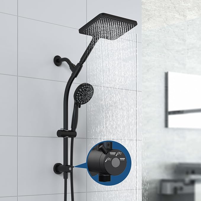 Rain Shower Head with Handheld High Pressure rainfall Shower Heads with ...