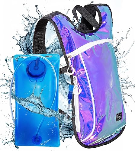 Vibe Festival Gear Mochila de hidratación con bolsa de agua de 2 L para mujeres, hombres, adolescentes y niños, Hydropack Hydro Sports, al aire