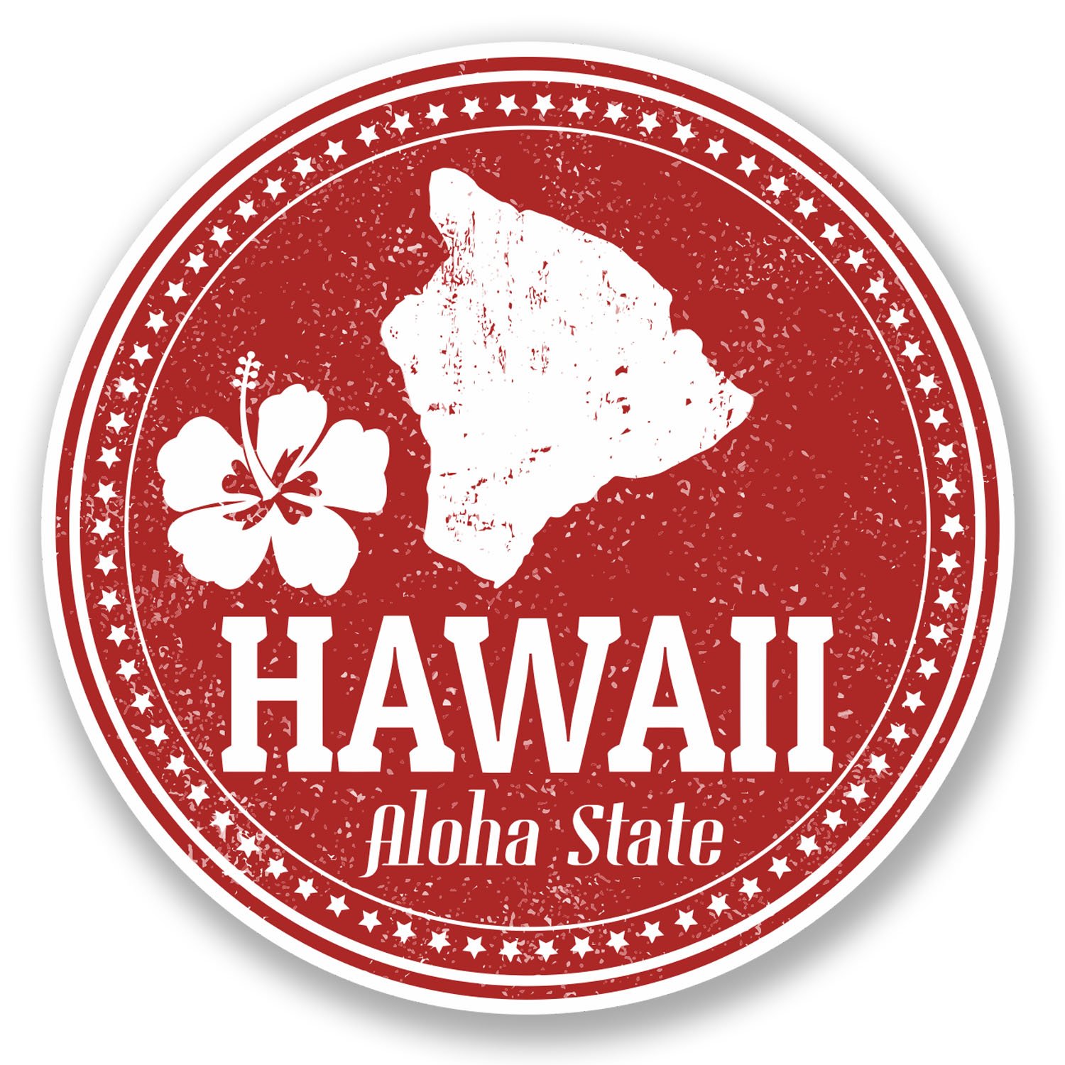 Destinationvinyl Multi 2 X Hawaii Aloha Vinyl Decal Sticker Bike Laptop Luggage Travel Tag Surf #5510 (10Cm X 10Cm)