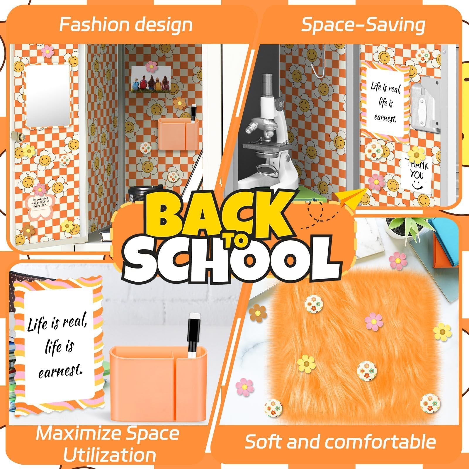Boho Locker Accessories Kit - Back to School -6 Boho Locker Accessories Kit - Back to School -6