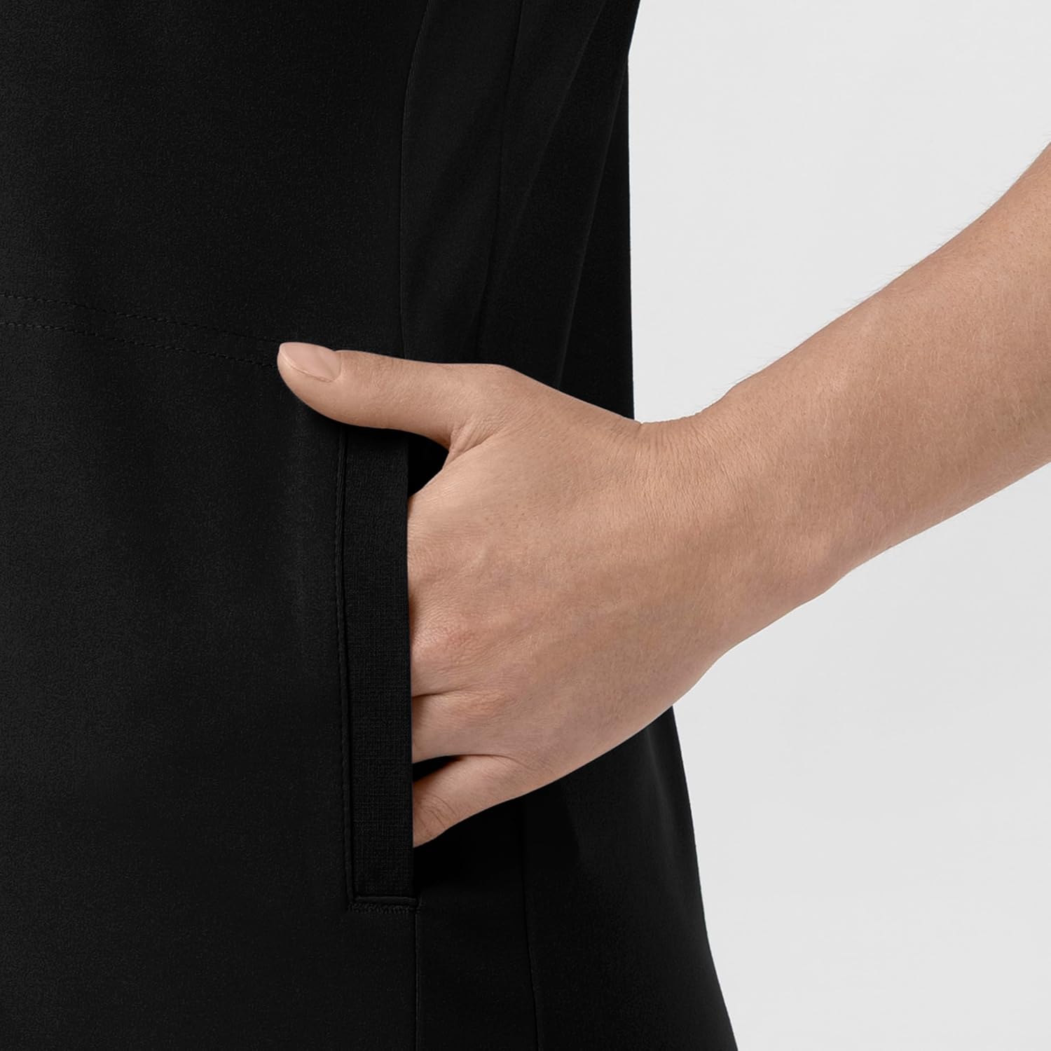 Carhartt Force Cross-Flex Scrubs for Knit Women, V-Neck Scrub Tops - Black, S - Image 6