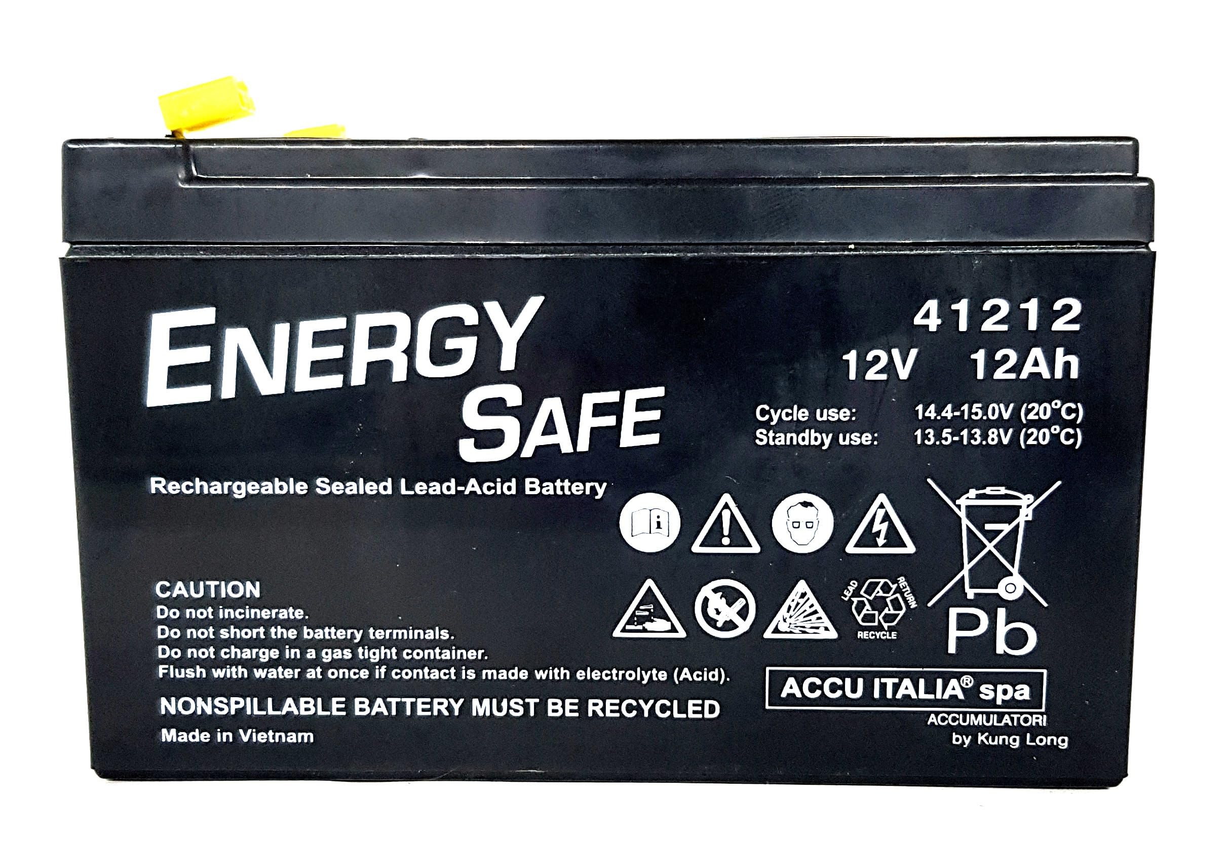 Batteria al piombo ENERGY SAFE 12V 12Ah