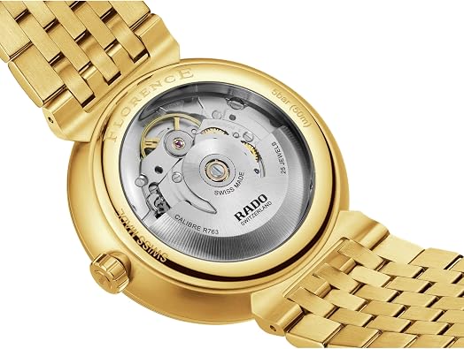 Rado - Florence Open Heart - Unisex Automatic Swiss Watch - 39mm Silver-White Dial - Gold Stainless Steel Bracelet - R48904013