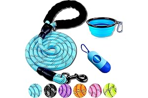 2 FT/5 FT/6 FT Dog Leash with Collapsible Water Bowl