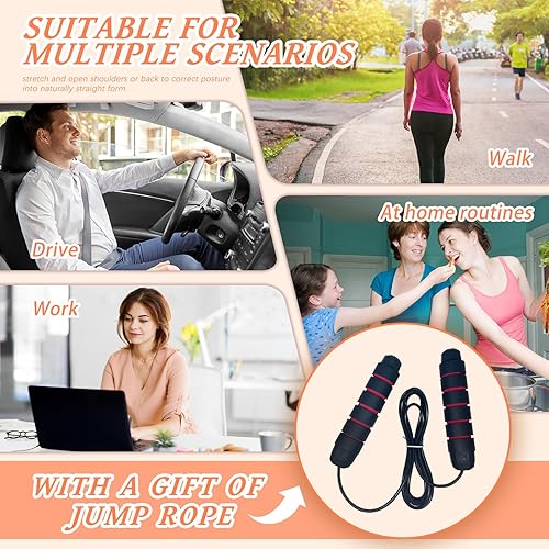 Miniatura 4 de TEE TEA Corrector de postura para mujeres y hombres - Soporte de espalda ajustable para alivio muscular del cuello, hombros y columna vertebral -