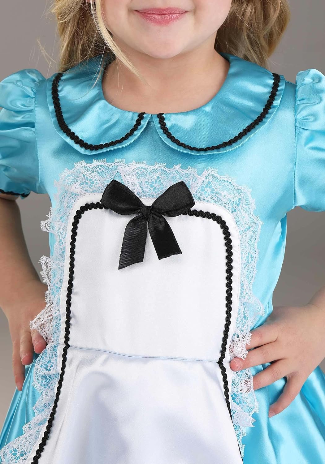 Adventurous Alice Toddler Costume - Dress with Lace-Edged Apron and Headband - Image 6