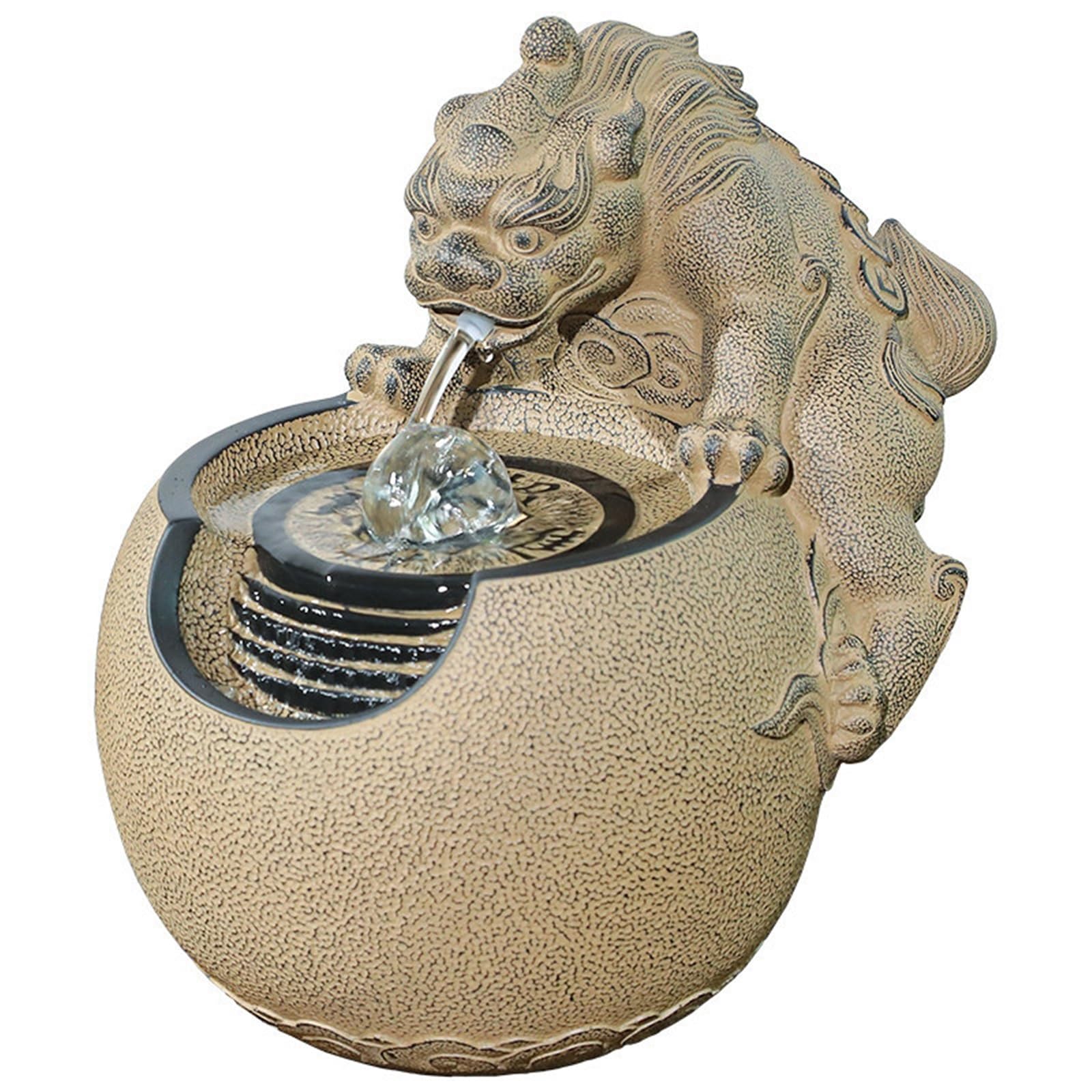 Tabletop Water Fountain Decor, Cascading Water Feature, Relaxing Desktop Water Circulation Ornament, Indoor Small Fountain for Home Decoration