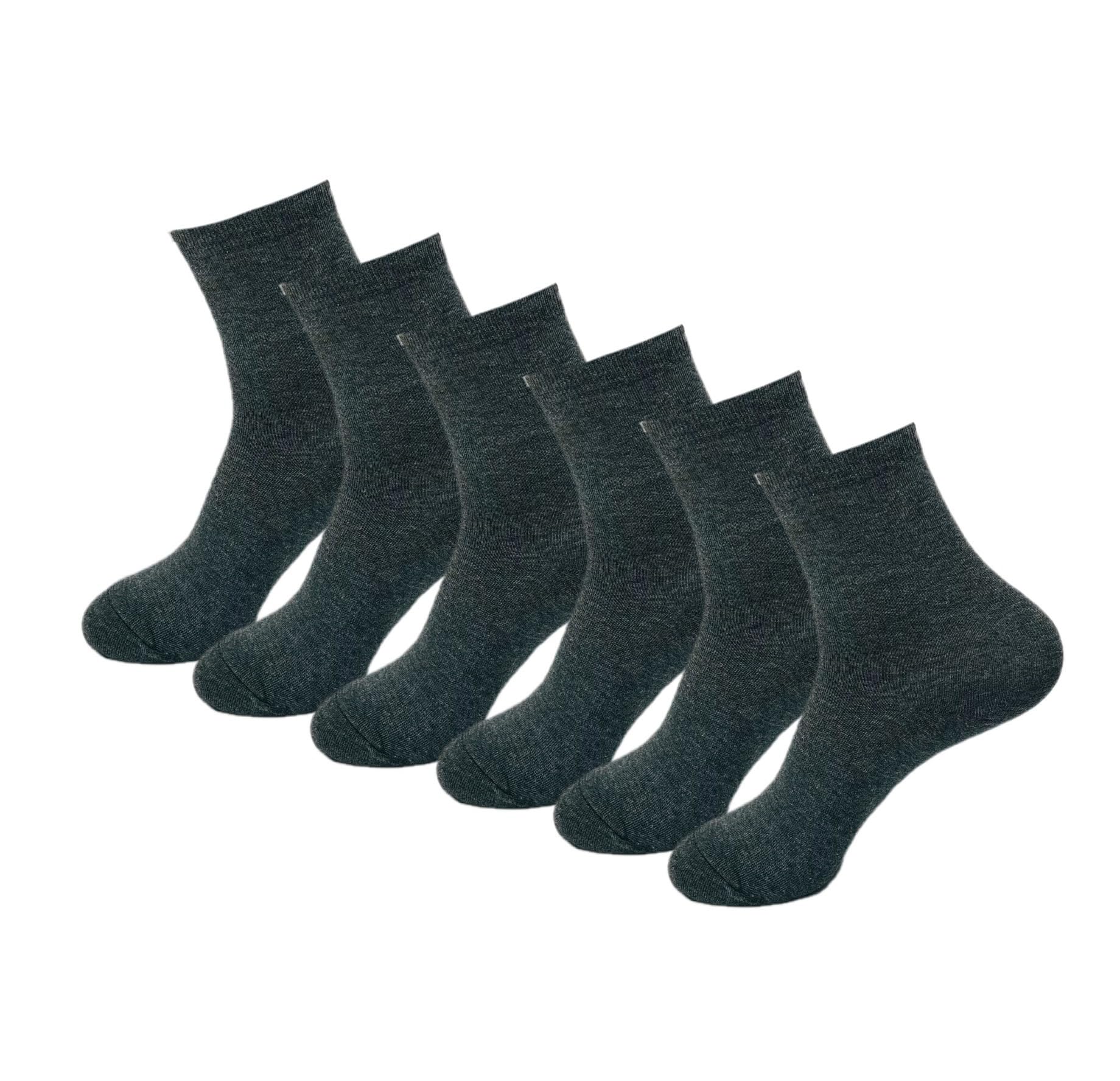 CYS Calcetines 6 Pares Cortos Colegio Uniformes Escolares Alto Algodón Para Niños Niñas Infantiles Pack de 6 Pares