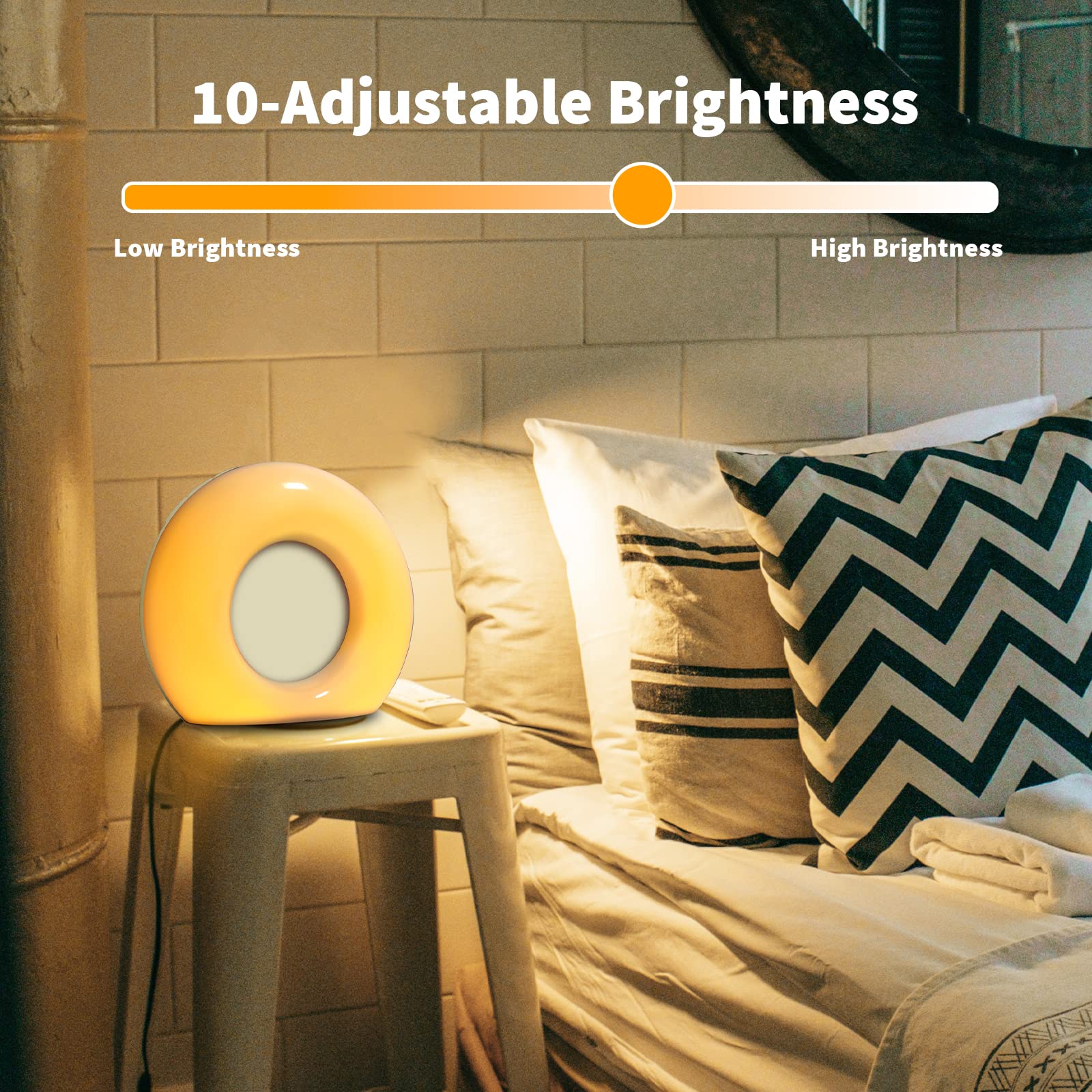 DailyBody Sound Machine White Noise Machine Sleep Machine 30 Soothing Sounds 12 Colors Night Light 10 Levels of Light and 4 Timers Design Adjustable Volume Easy to Operate Stylish... (Q-White)