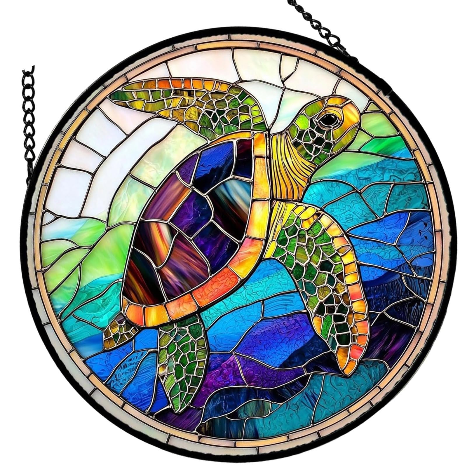Qusinfc Colorful Sun Catchers Glass Ornament Suitable for Window Gardens Decorating with Colorful Light Reflection Twist Sunlight Reflectors