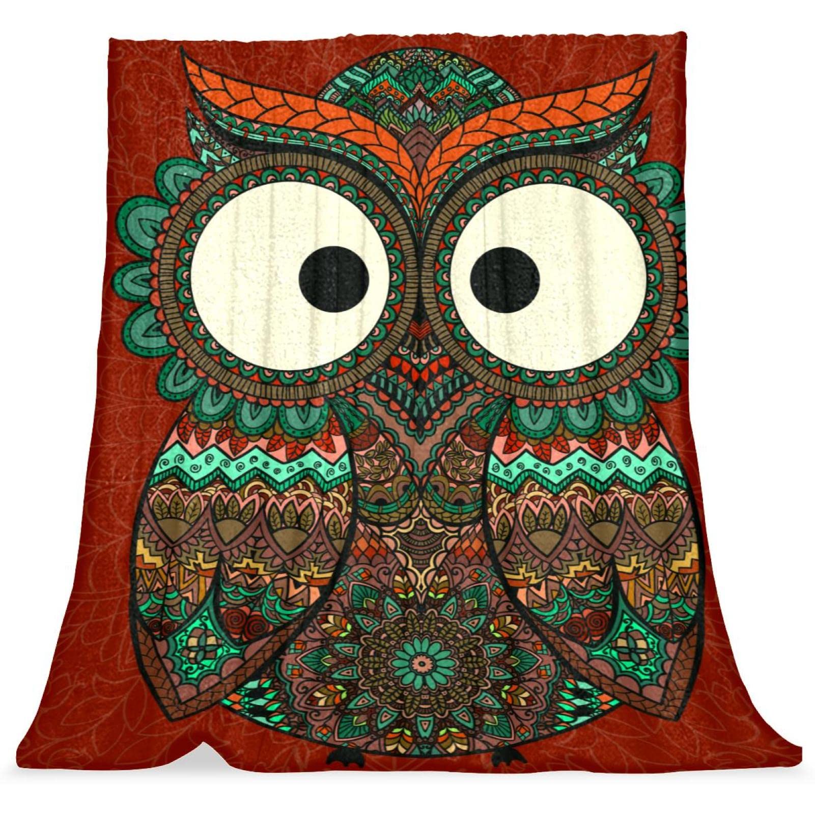 Couvre-lit hibou animal de dessin animé doux et moelleux pour lit de garçons et filles