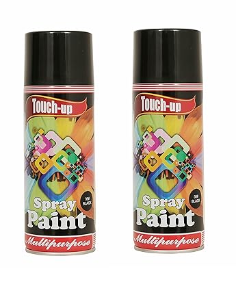 Touch-up Spray Paint Black - Ready to Use Aerosol Spray Paint for Car Bike Spray