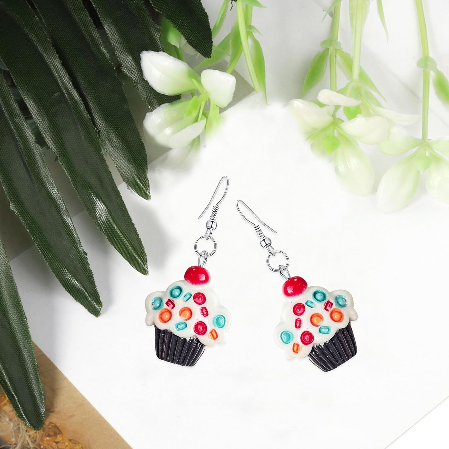 3D Food Lifelike Cupcake Earrings For Womens Ladies Cute Yummy Dangle Sweet Jewelry - Image 7