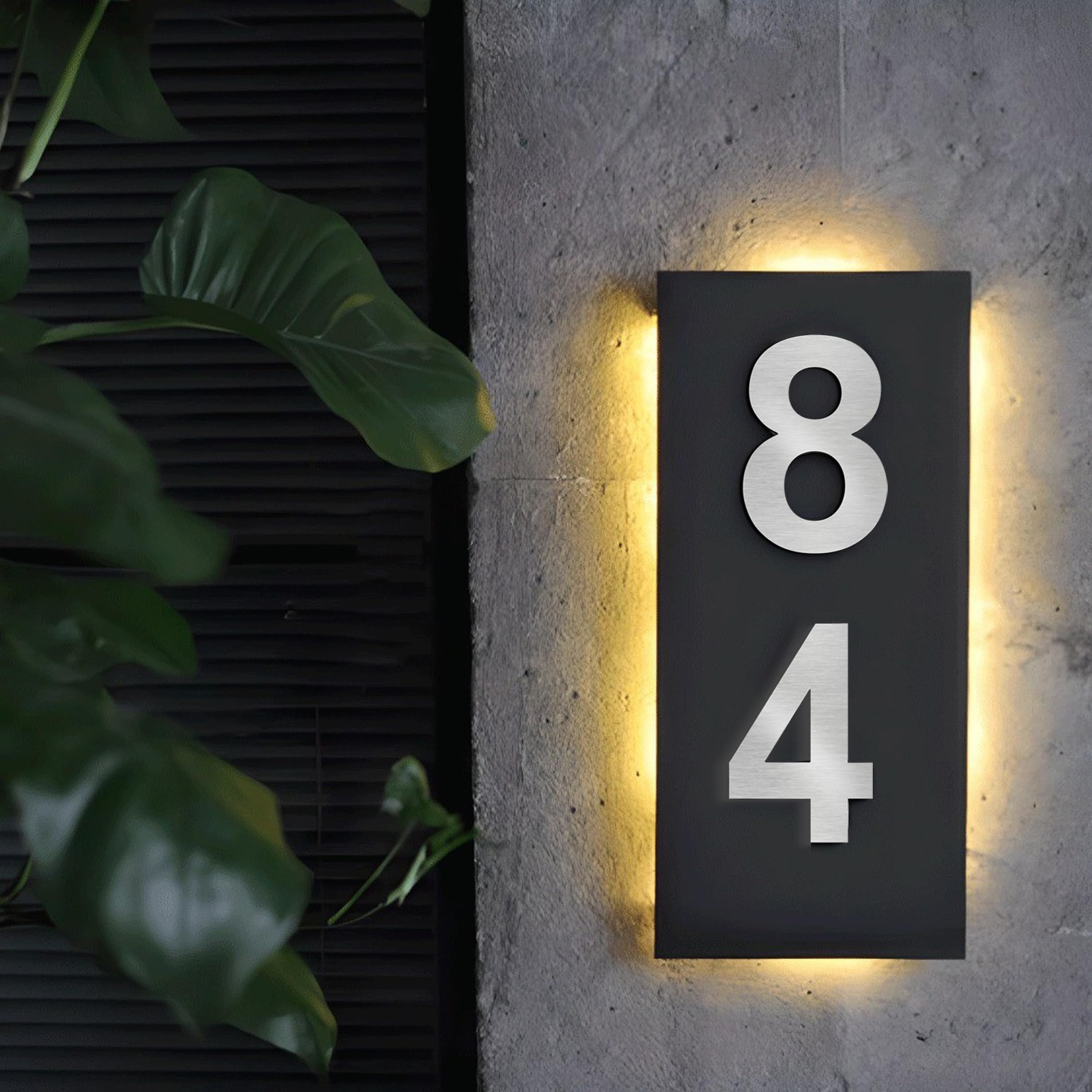 Numero Civico In Acciaio Inox Adesivo, Altezza 10 Cm, Numero Civico - Foto 9