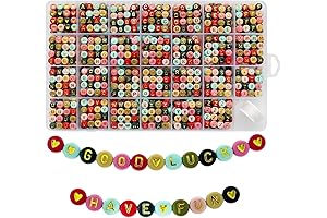 1400pcs Rhinestone Letter Beads Alphabet Beads Spacers for Jewelry Making