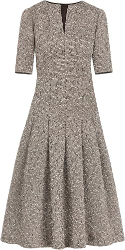Slub Wool Tweed Gauze Dress