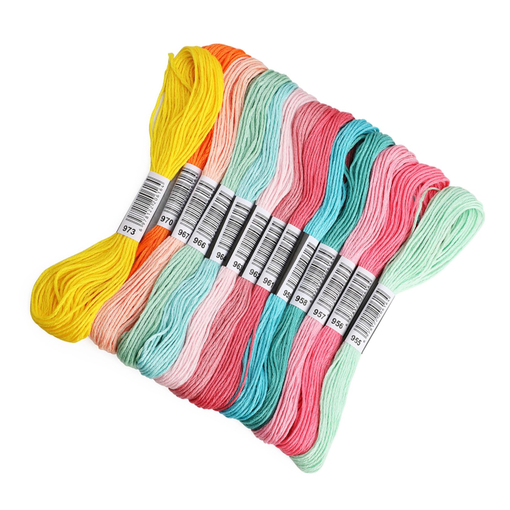 Cabilock Set di 447 Fili per Ricamo in Poliestere Cotone, Filo per Punto Croce Leggero e Facile da Trasportare, per Ricamo e Lavori Manuali Fai da Te
