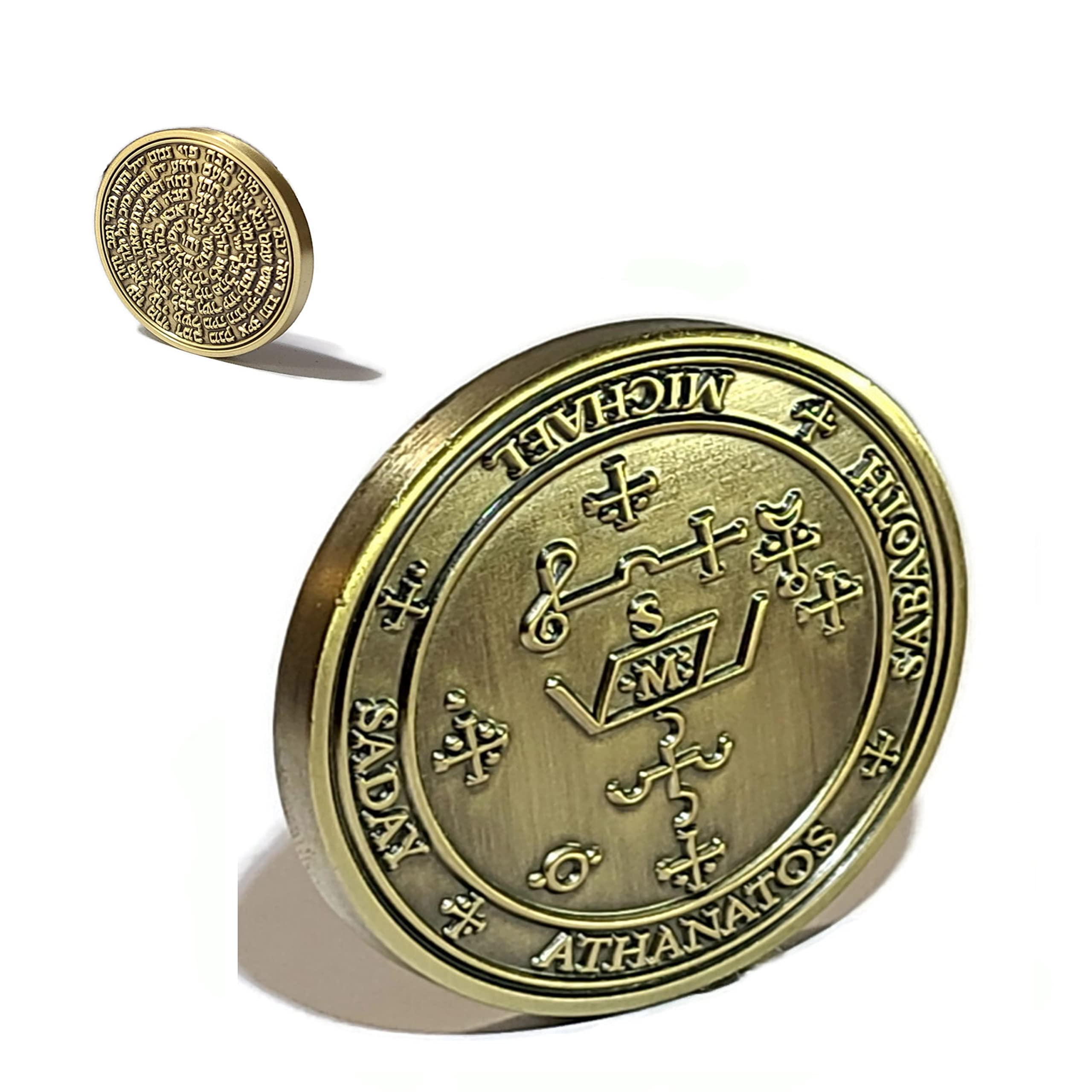 The Archangel Michael + 72 Names of God Kabbalah King Solomon Coin Seal Talisman