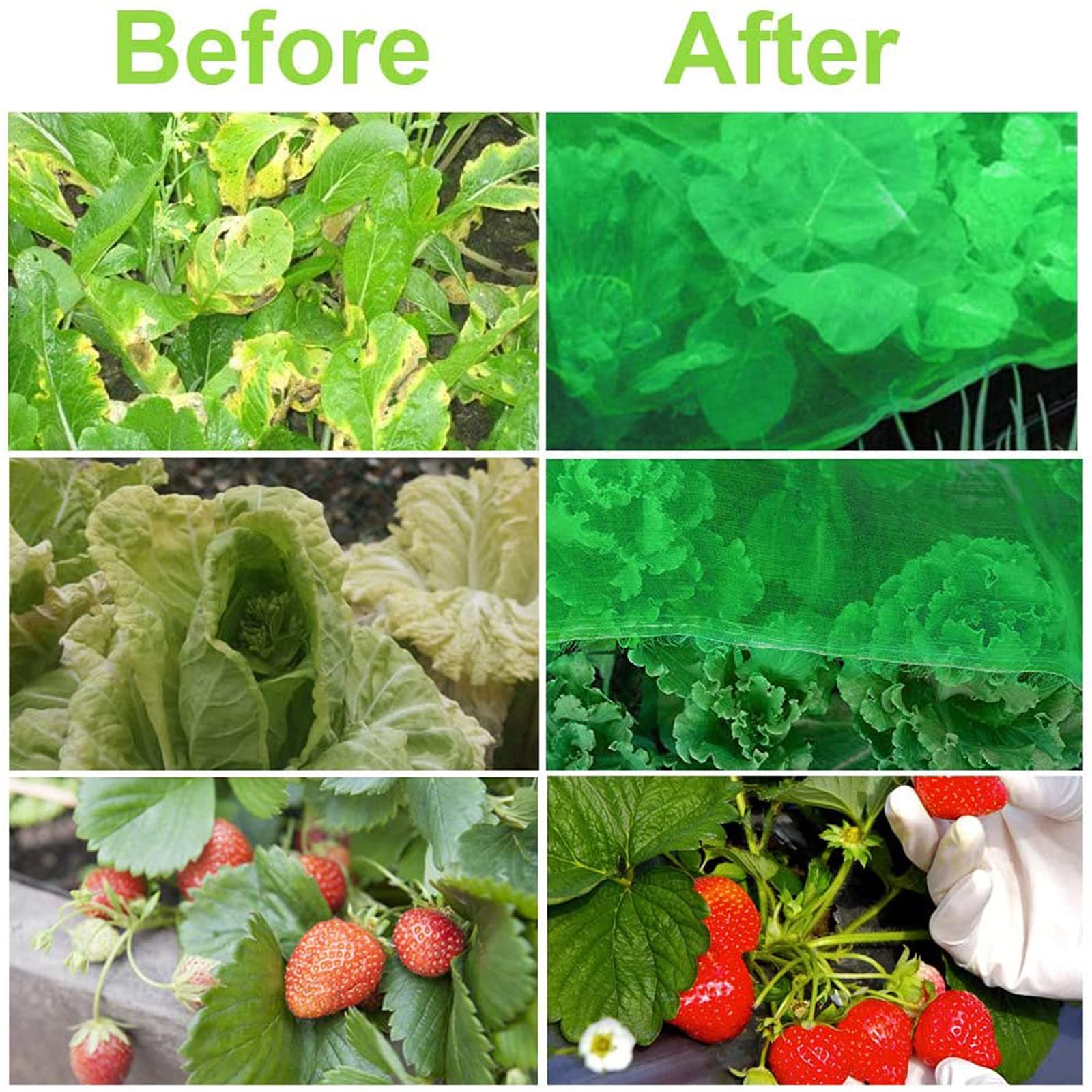 Copertura per Piante, Reti Protettive da Giardino, Protezione per per Orti, Serre, Aiuole, Frutta e Verdura, Riutilizzabile
