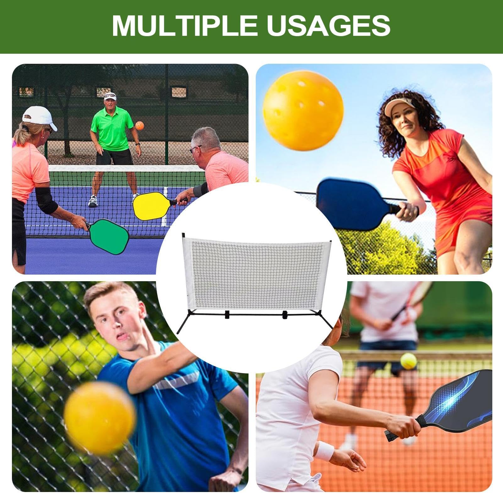 Red De Entrenamiento De Pickleball, Red De Entrenamiento De Tenis Portátil, De Red De Pickleball Ajustable, Red Deportiva Plegable Compacta, Red De Entrenamiento De Patio Trasero para Pickleba