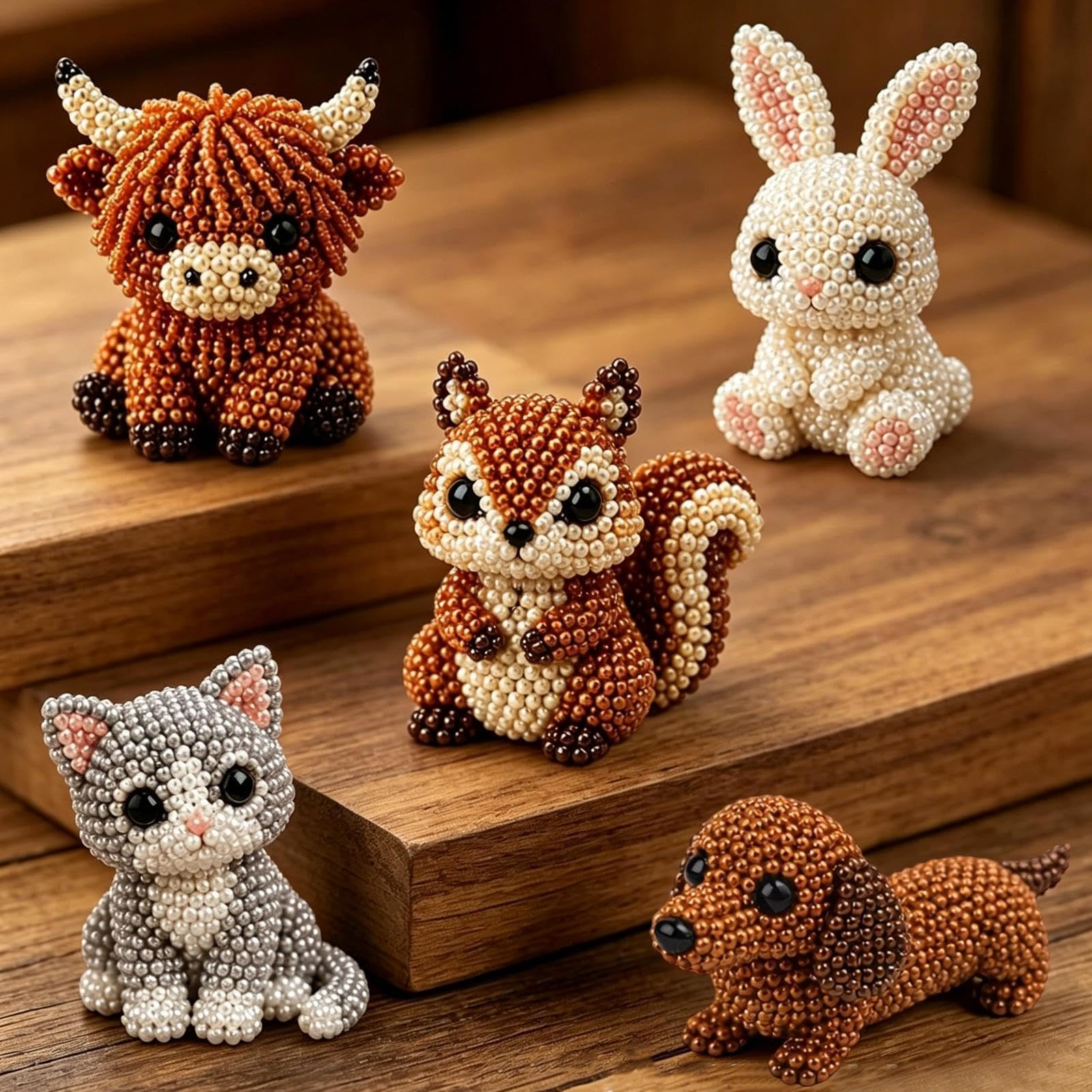 Kit Di Perline Con Istruzioni Creative E Divertenti | Kit Di Perline Animali Per Adulti per Scuola a Casa Corsi d'Arte Laboratori Adulti Appassionati di Lavoretti Manuali