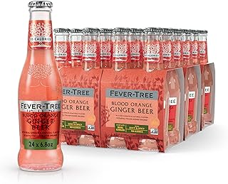 Fever-Tree Blood Orange Ginger Beer – Premium Mixer for Cocktails and Mocktails, 6.8 fl oz Bottles, Pack of 4 – Naturally Sourced, Non-GMO