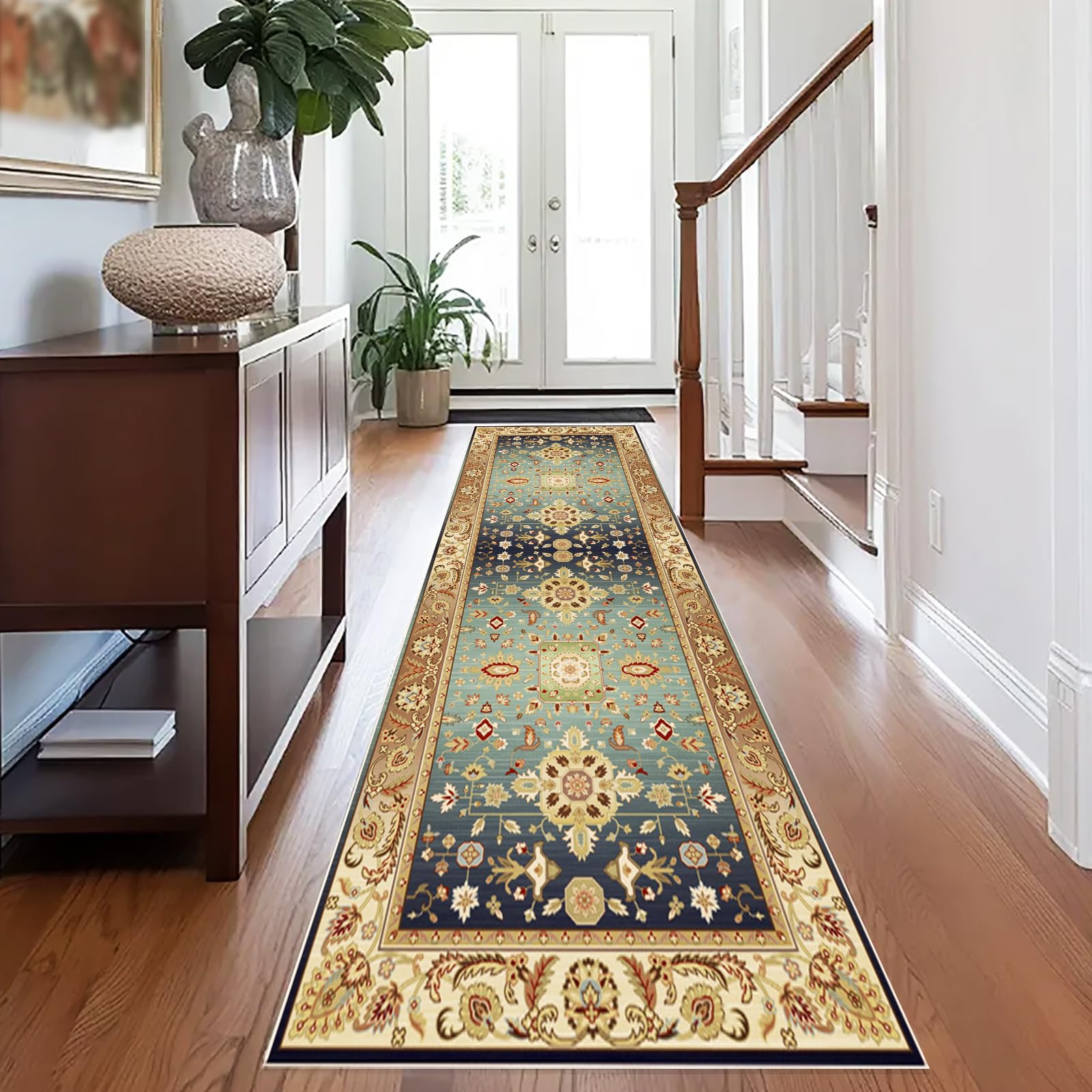Antypoślizgowy zmywalny dywanik kuchenny, zmywalny dywanik do kuchni, 120 x 240 cm dywanik wejściowy korytarz korytarz korytarz wąskie dywaniki do kuchni łazienki salonu sypialni