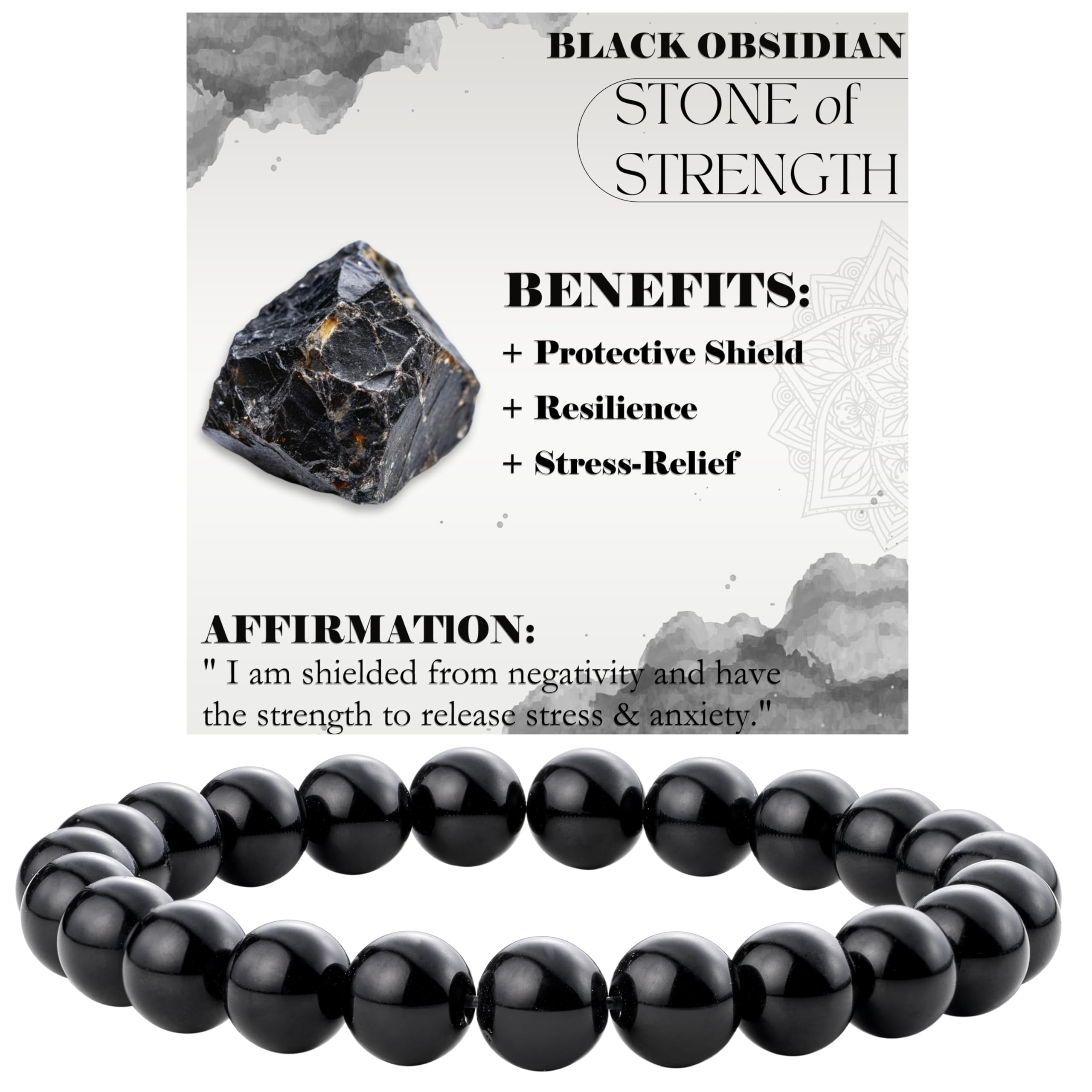 Bivei 8mm Beaded Bracelets for Women Handmade Semi Precious Natural Stone Stretch Elastic Jewelry Yoga Protection Gifts