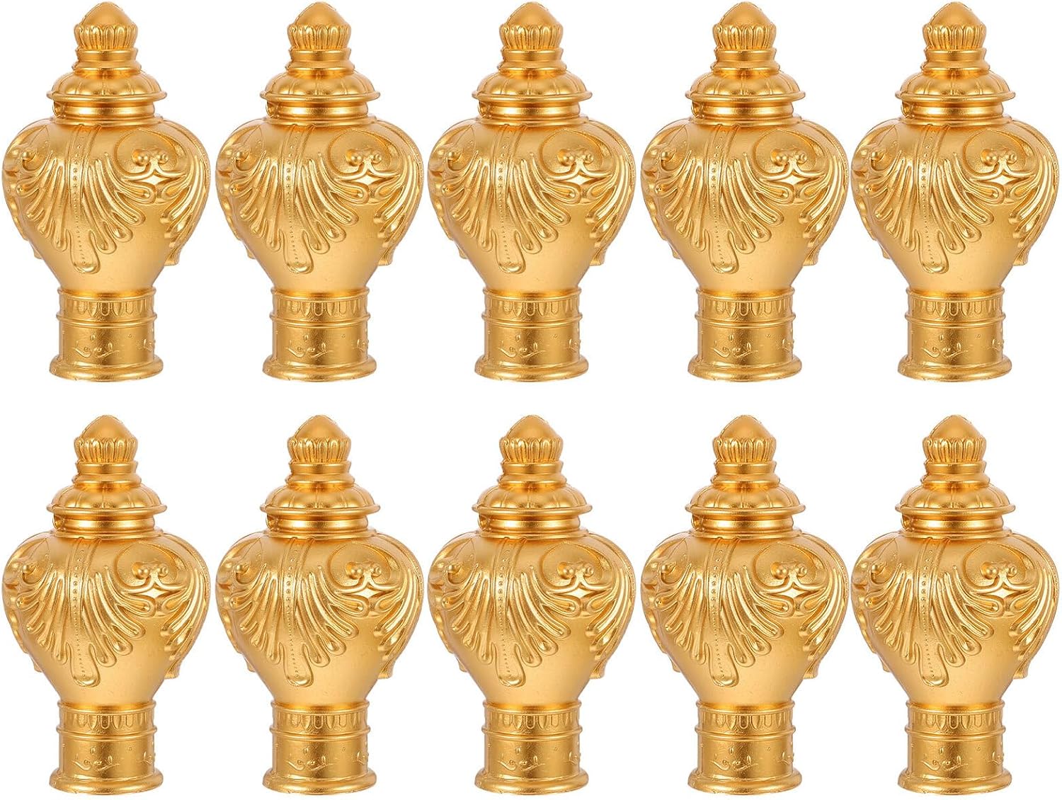 20pcs Plastic Curtain Rod Finials Decorative End Caps for 26-28mm Diameter Window Drapery Poles Vintage Style Roman Rod Finial Heads for Home Window Treatment