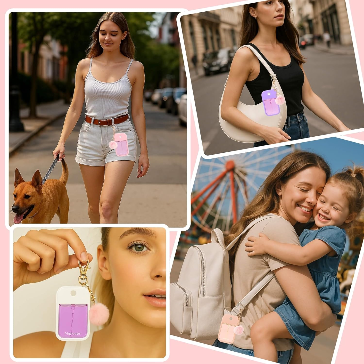 Hand Sanitizer Spray Case with Keychain, Protective Silicone Holder Compatible with Touchland Power Mist & Glow Mist 1 fl oz - Image 6