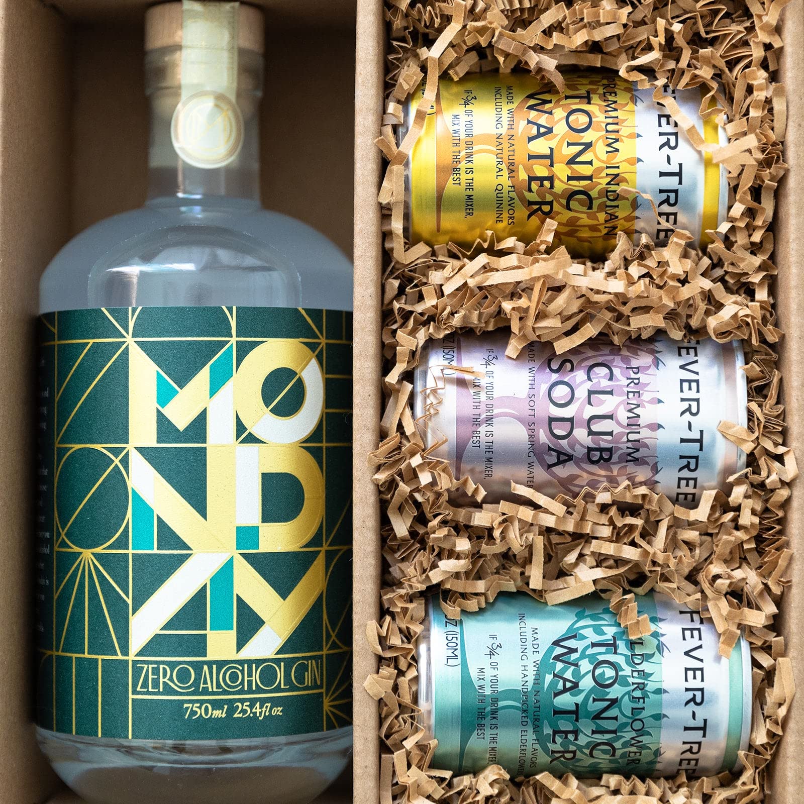 MONDAY Zero Alcohol Gin Cocktail Kit featuring FeverTree Club Soda