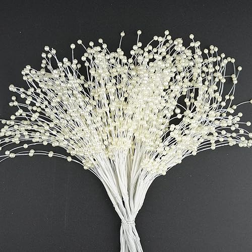 Miniatura 8 de 100 piezas de cuentas para novia, ramo de perlas de boda, decoración de fiesta (plateado)
