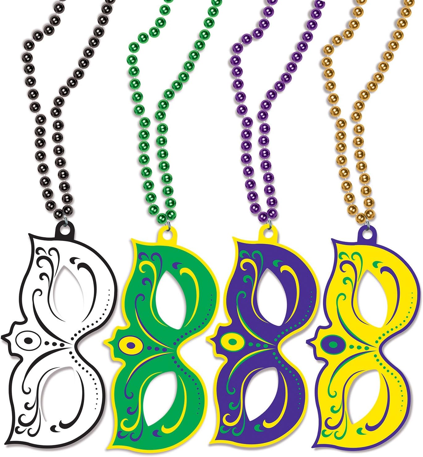 Mardi Gras Masks with Beads