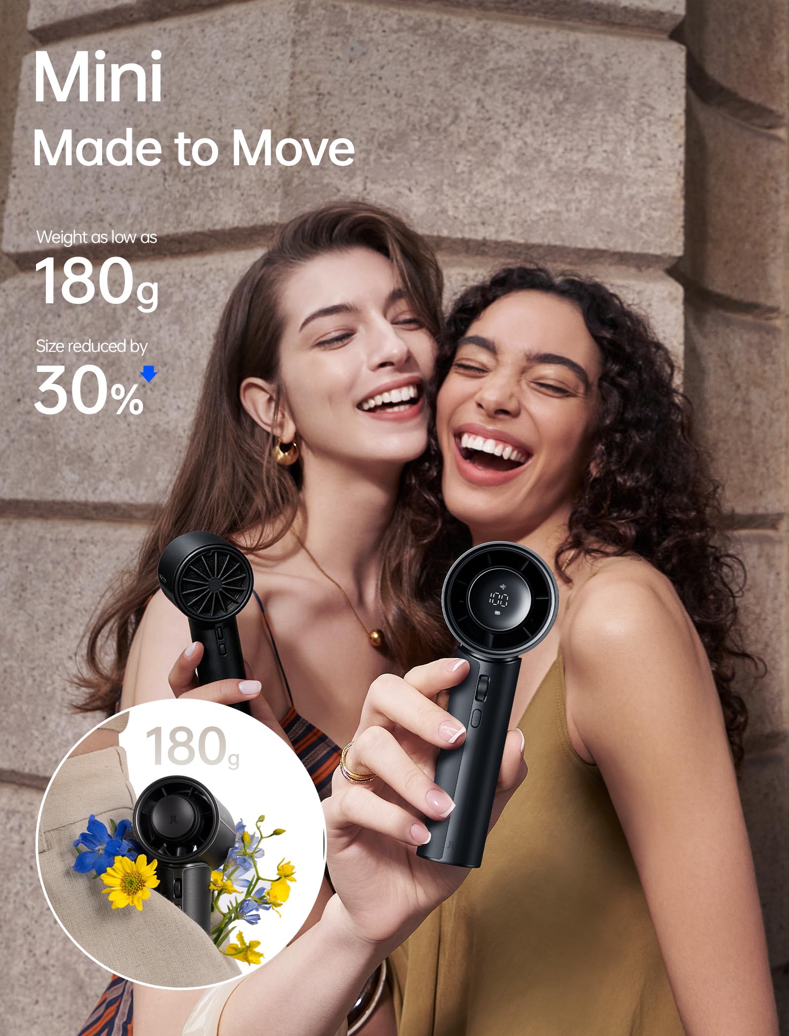 JISULIFE Handheld Fan Pro1 Mini - Refined Utility: Elite PU