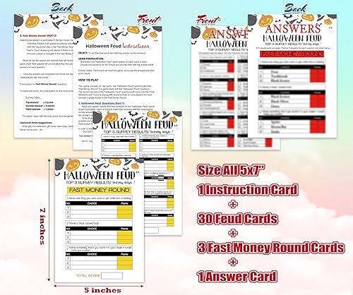 Miniatura 2 de Juego de pelea de Halloween, cuestionario amistoso, juego de baby shower, actividad de fiesta de Halloween, juegos familiares para adultos (30