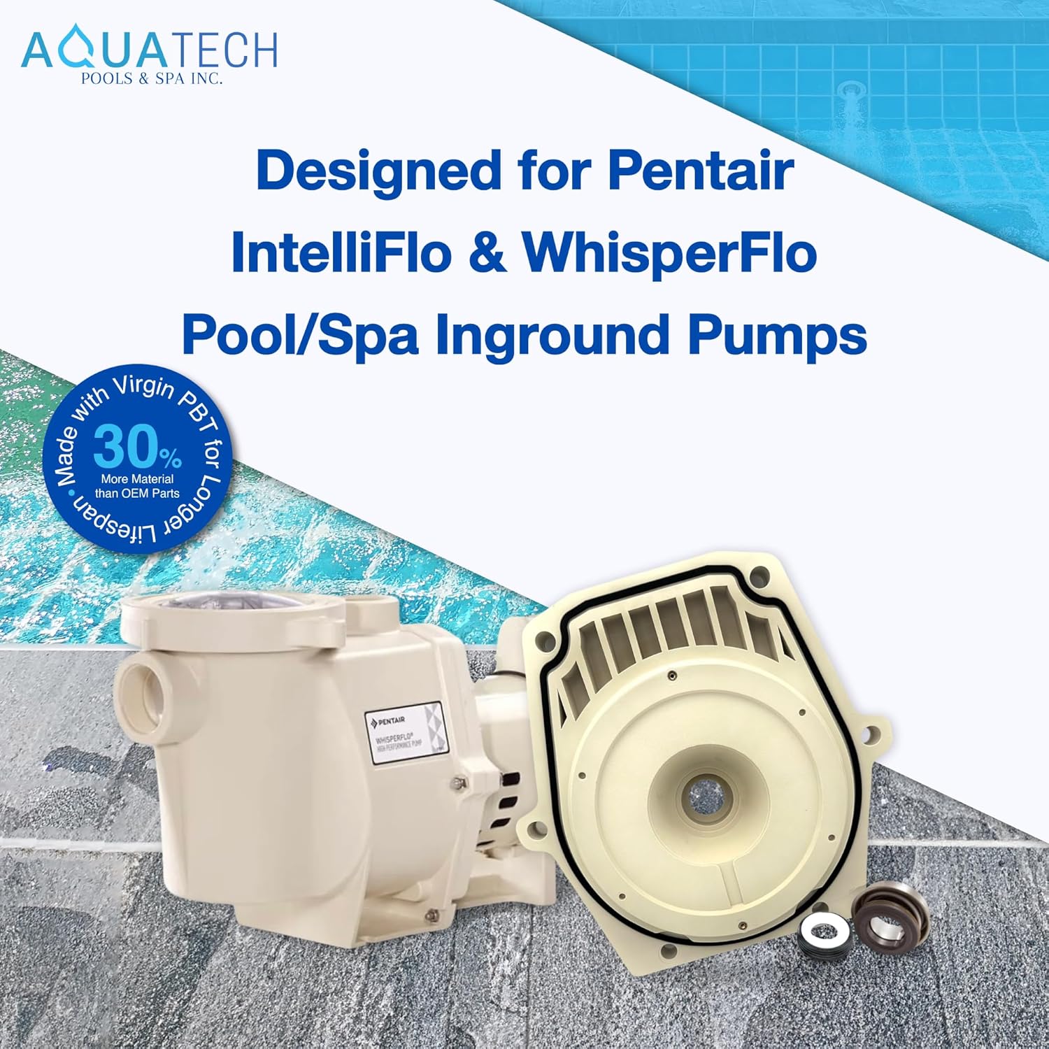 777009 Pump Seal Plate Kit with Gasket & PS-1000 Shaft Seal – 5/8 Inch Mechanical Seal – Replaces 074564 – Pool Pump Wet End Repair